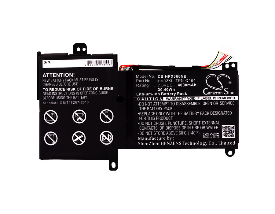 Replacement Battery for HP  Pavilion 11-f001tu – Notebook, Laptop – 4000mAh / 30.40Wh / 7.6V