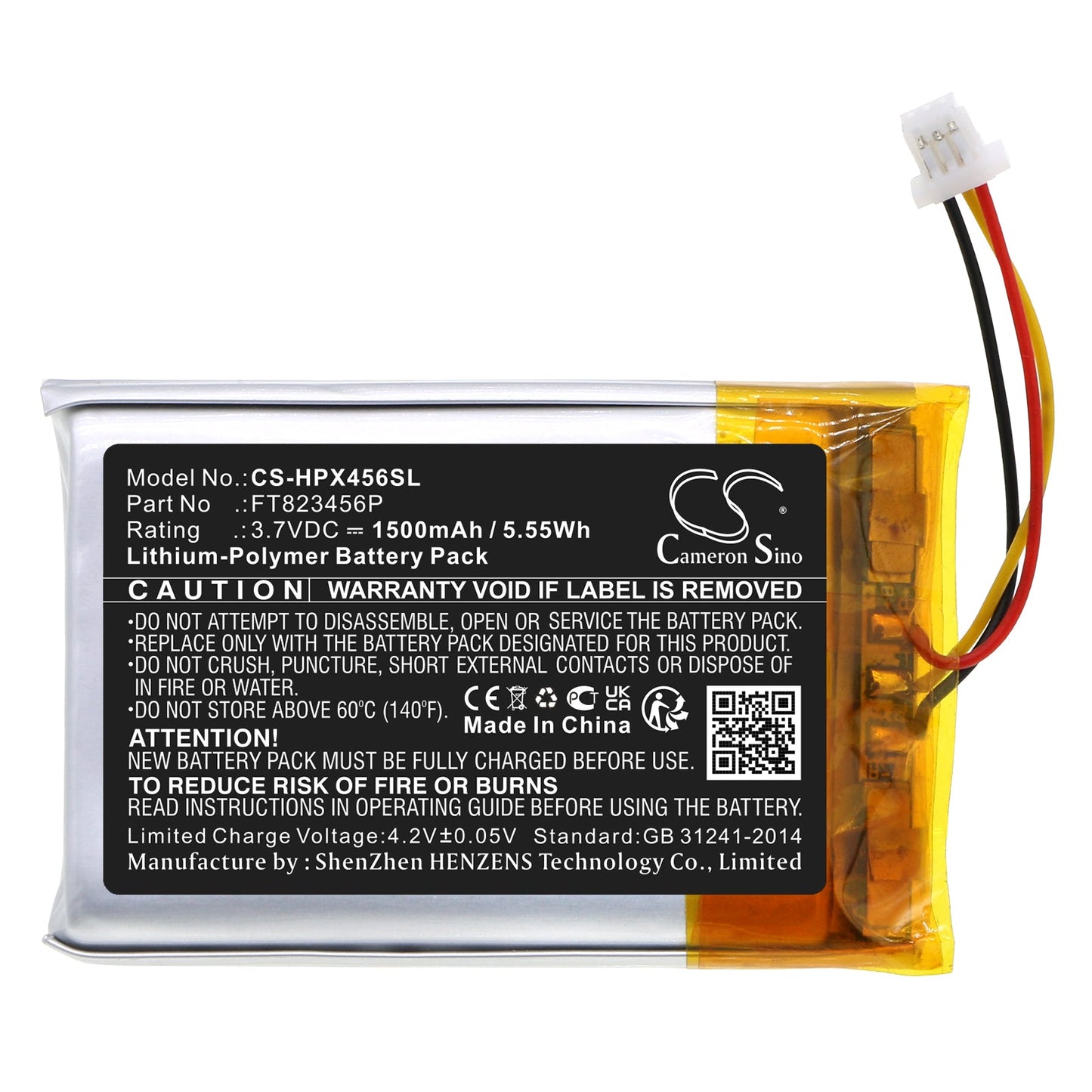 Replacement Battery for HyperX  Cloud Orbit S – Wireless Headset – 1500mAh / 5.55Wh / 3.7V
