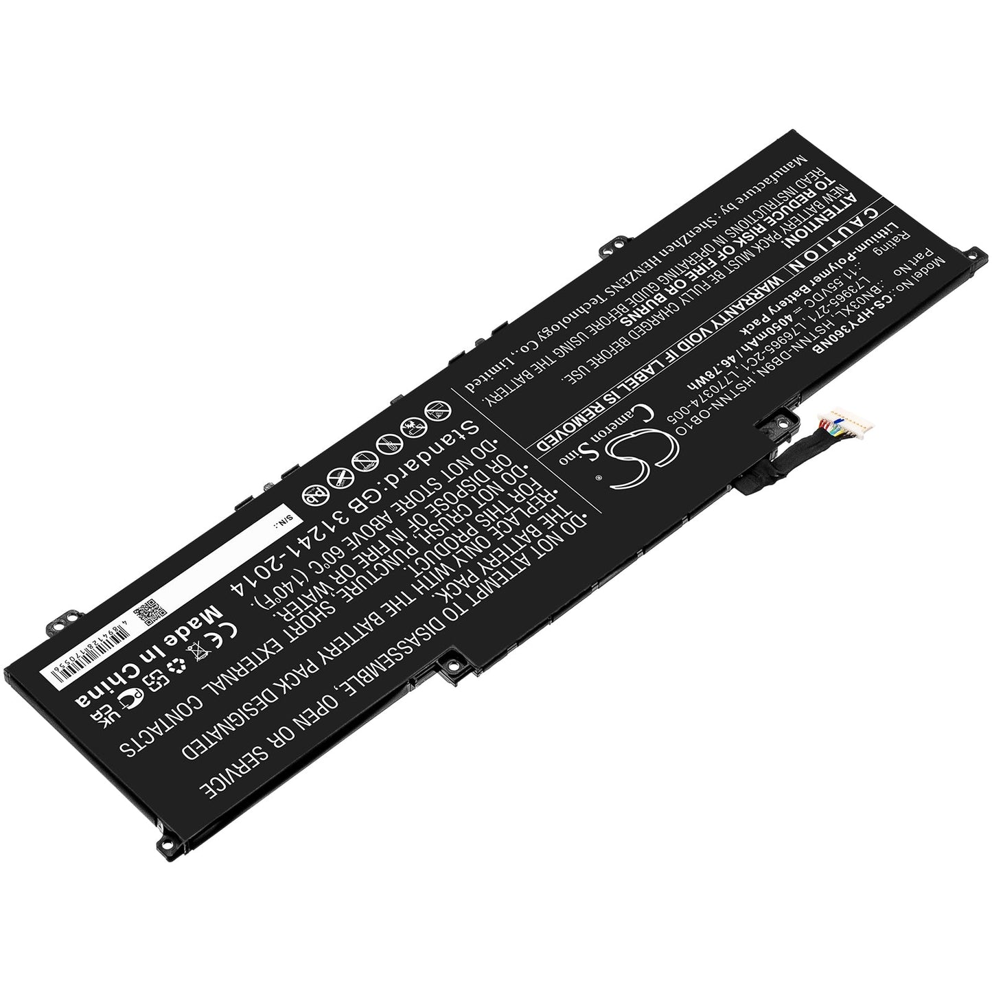 Replacement Battery for HP  Envy 13 13-ba0003nu – Notebook, Laptop – 4050mAh / 46.78Wh / 11.55V