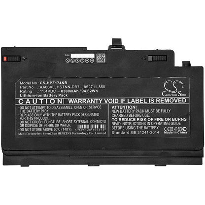 Replacement Battery for HP  ZB00K 17 G4-1RR26ES – Notebook, Laptop – 8300mAh / 94.62Wh / 11.4V