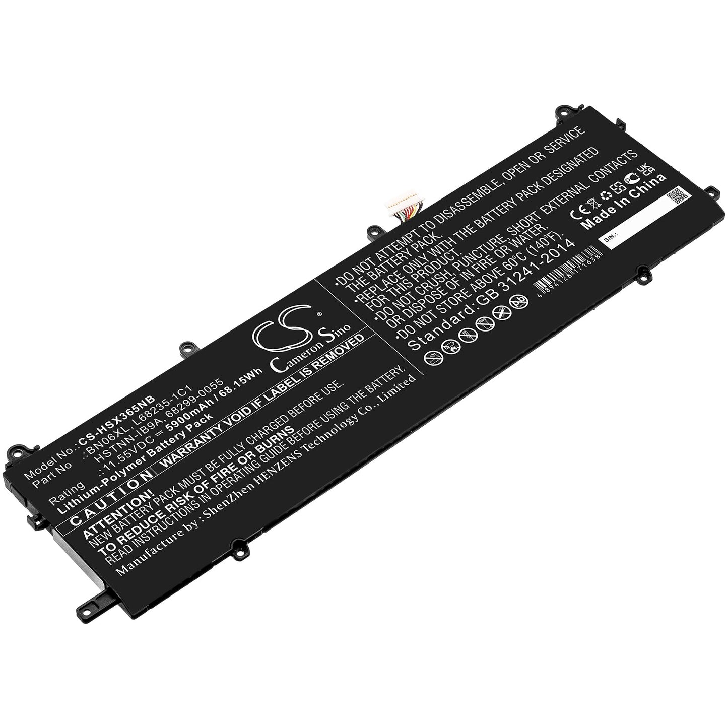 Replacement Battery for HP  Spectre X360 15-EB0005UR – Notebook, Laptop – 5900mAh / 68.15Wh / 11.55V