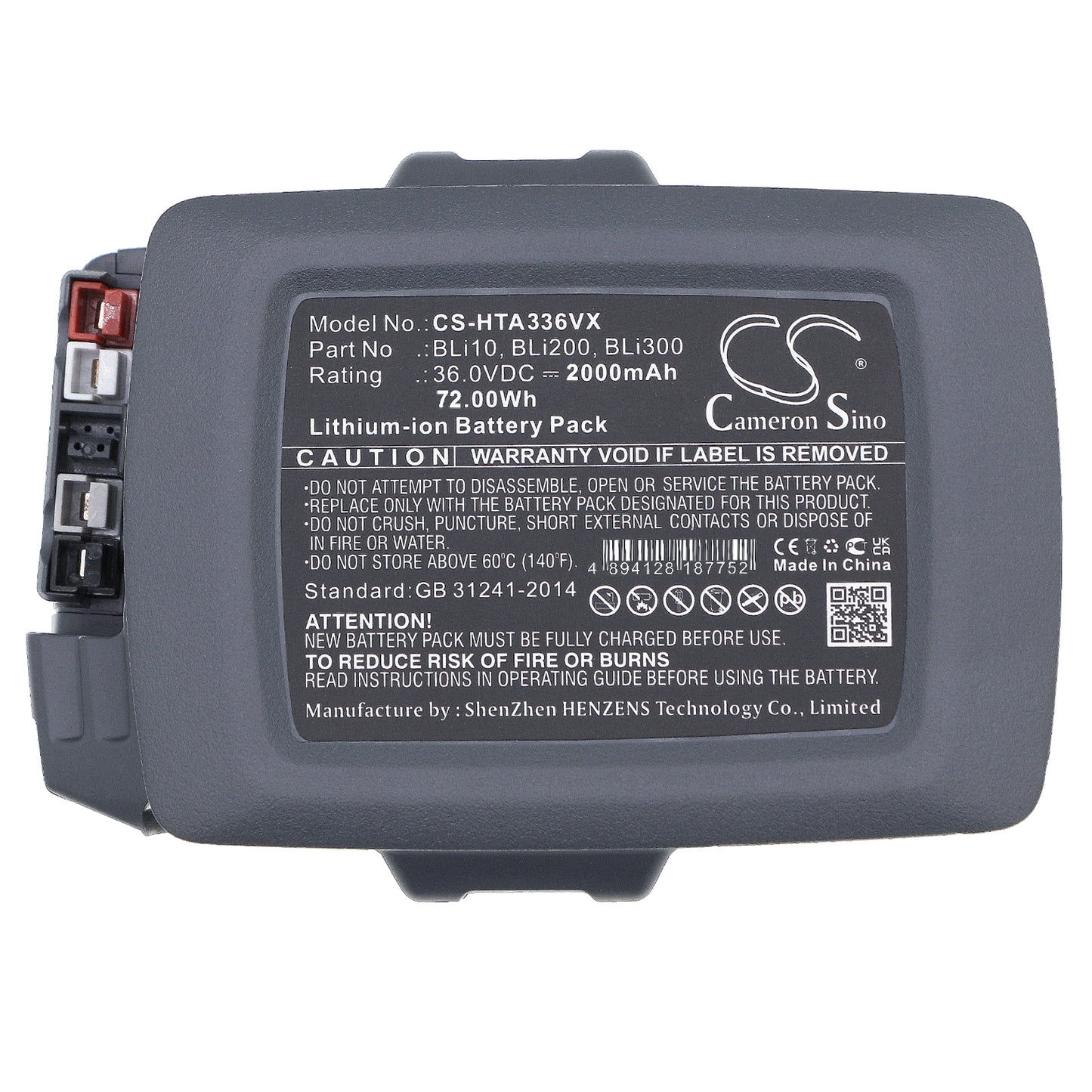 Replacement Battery for Husqvarna 110iL 115iHD45, 115iHD55, – 2000mAh / 72.00Wh