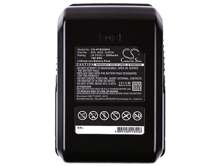 Replacement Battery for Hitachi  DH 36DAL – Power Tools – 5000mAh / 180.00Wh / 36.0V
