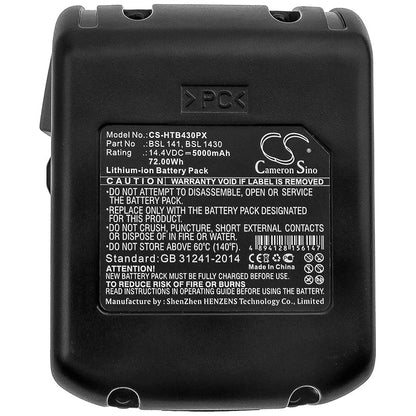Replacement Battery for Hitachi  14DSL – Power Tools – 5000mAh / 72.00Wh / 14.4V