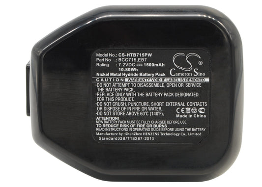 Replacement Battery for Hitachi  DN10DSA – Power Tools – 1500mAh / 10.80Wh / 7.2V