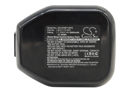 Replacement Battery for Hitachi  DN10DSA – Power Tools – 3000mAh / 21.60Wh / 7.2V