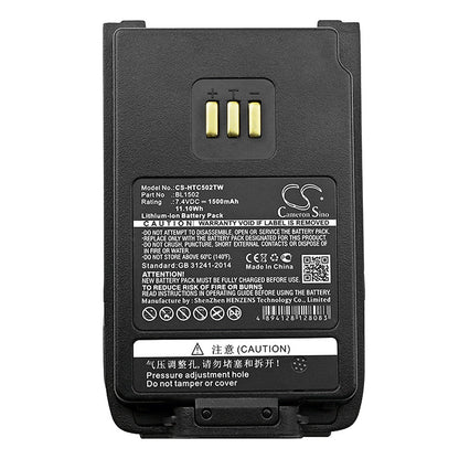 Replacement Battery for HYT  PD500 – Two-Way Radio – 1500mAh / 11.1Wh / 7.4V