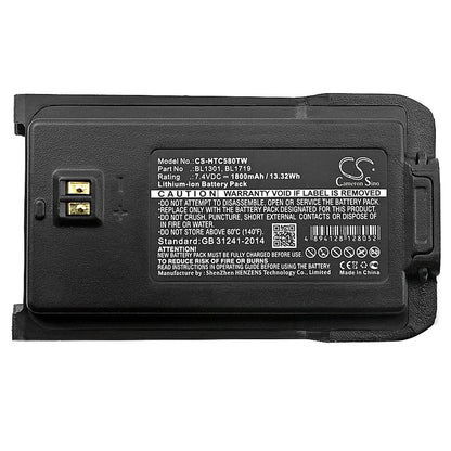 Replacement Battery for HYT  TC-446S – Two-Way Radio – 1800mAh / 13.32Wh / 7.4V