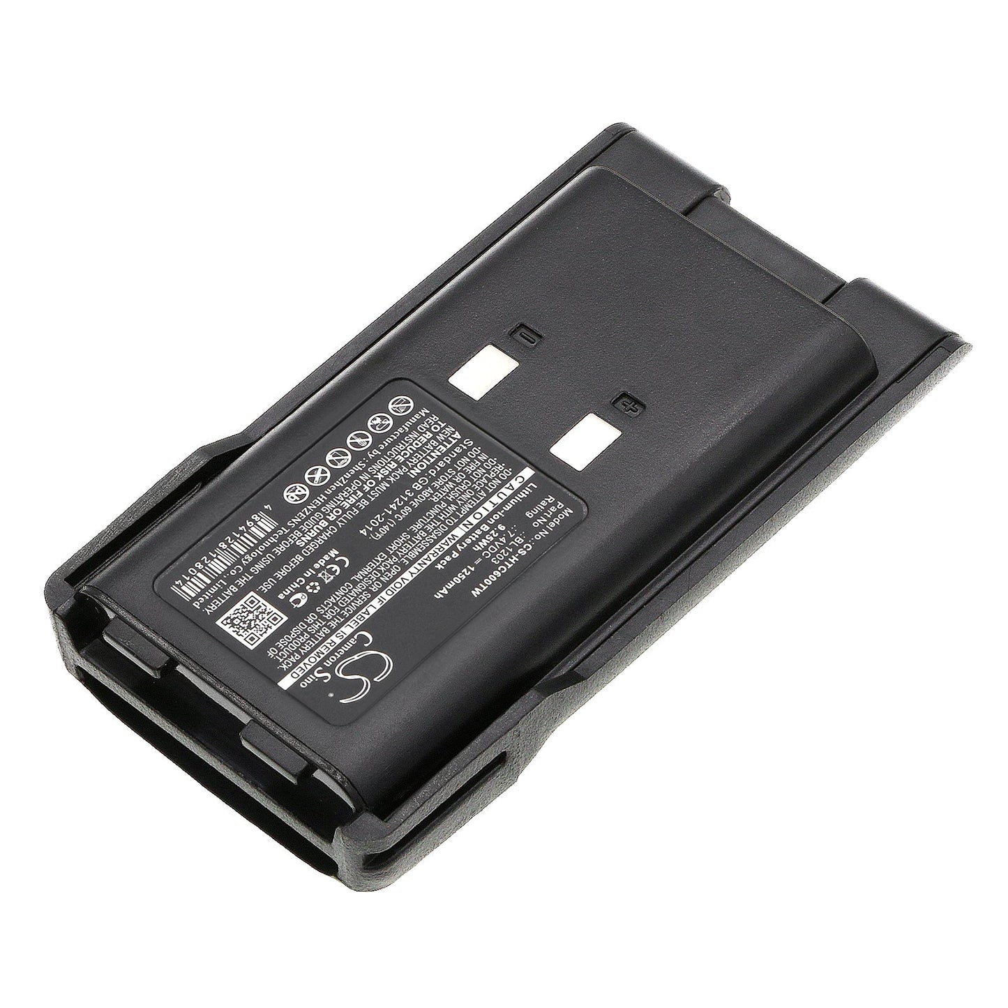 Replacement Battery for HYT  TC600 – Two-Way Radio – 1250mAh / 9.25Wh / 7.4V