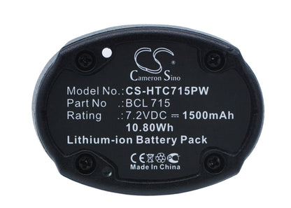 Replacement Battery for Hitachi  WH7DL – Power Tools – 1500mAh / 10.80Wh / 7.2V