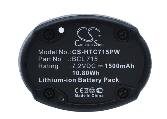 Replacement Battery for Hitachi  WH7DL – Power Tools – 1500mAh / 10.80Wh / 7.2V