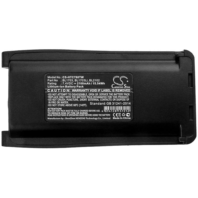 Replacement Battery for Relm  RPU7500 – Two-Way Radio – 2100mAh / 15.54Wh / 7.4V