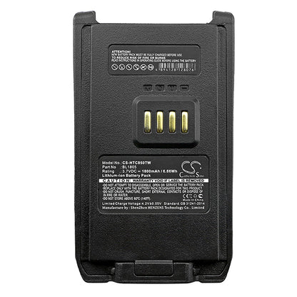 Replacement Battery for HYT  PT850 – Two-Way Radio – 1800mAh / 6.66Wh / 3.7V