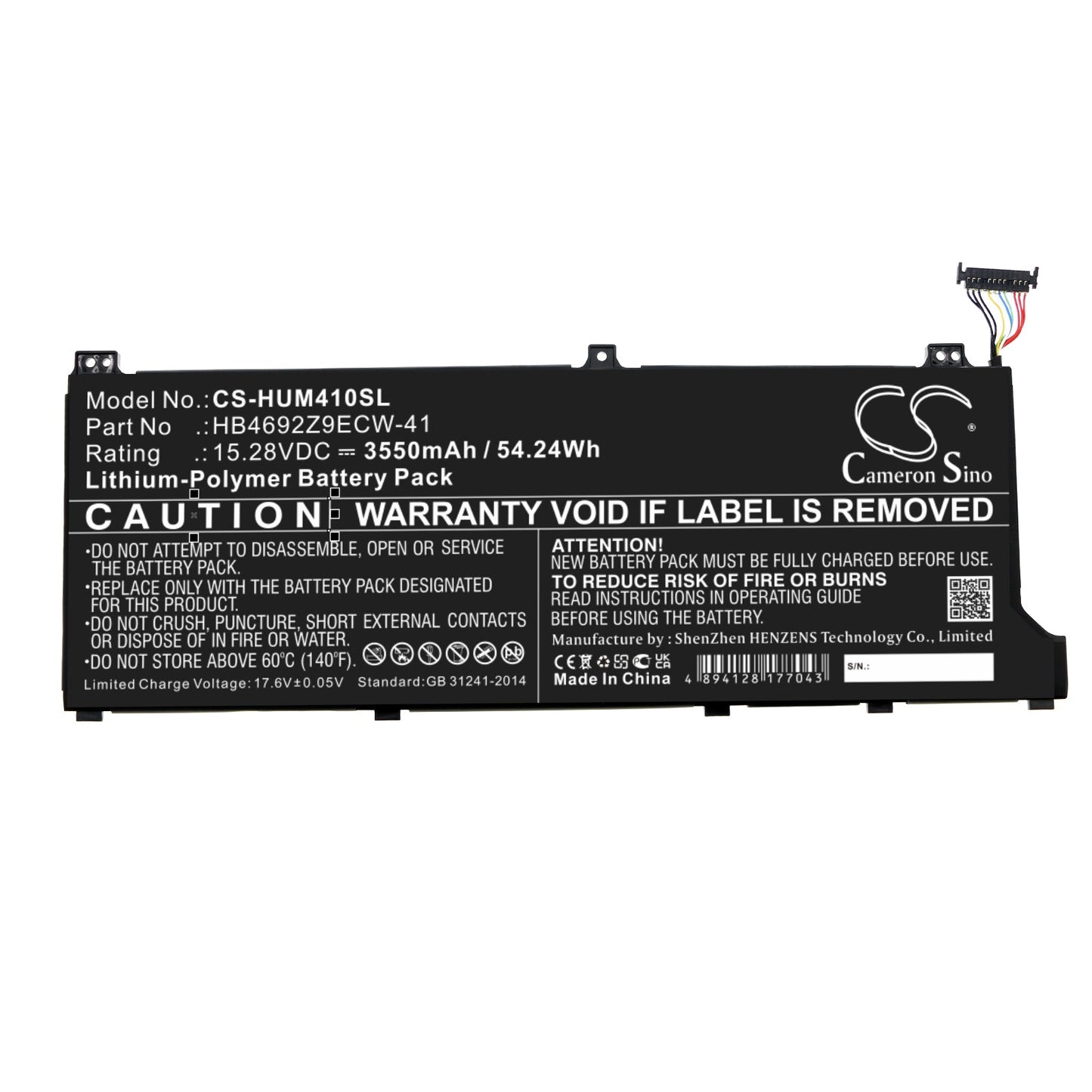 Replacement Battery for Honor  Magicbook 14 – Notebook, Laptop – 3550mAh / 54.24Wh / 15.28V
