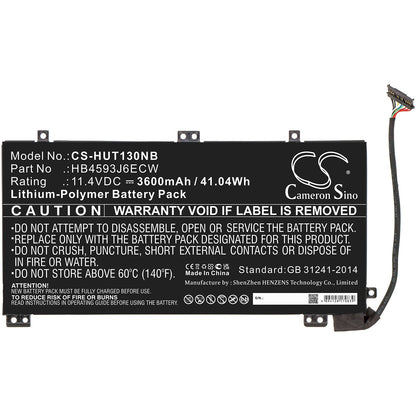 Replacement Battery for Huawei  MateBook 13 – Notebook, Laptop – 3600mAh / 41.04Wh / 11.4V