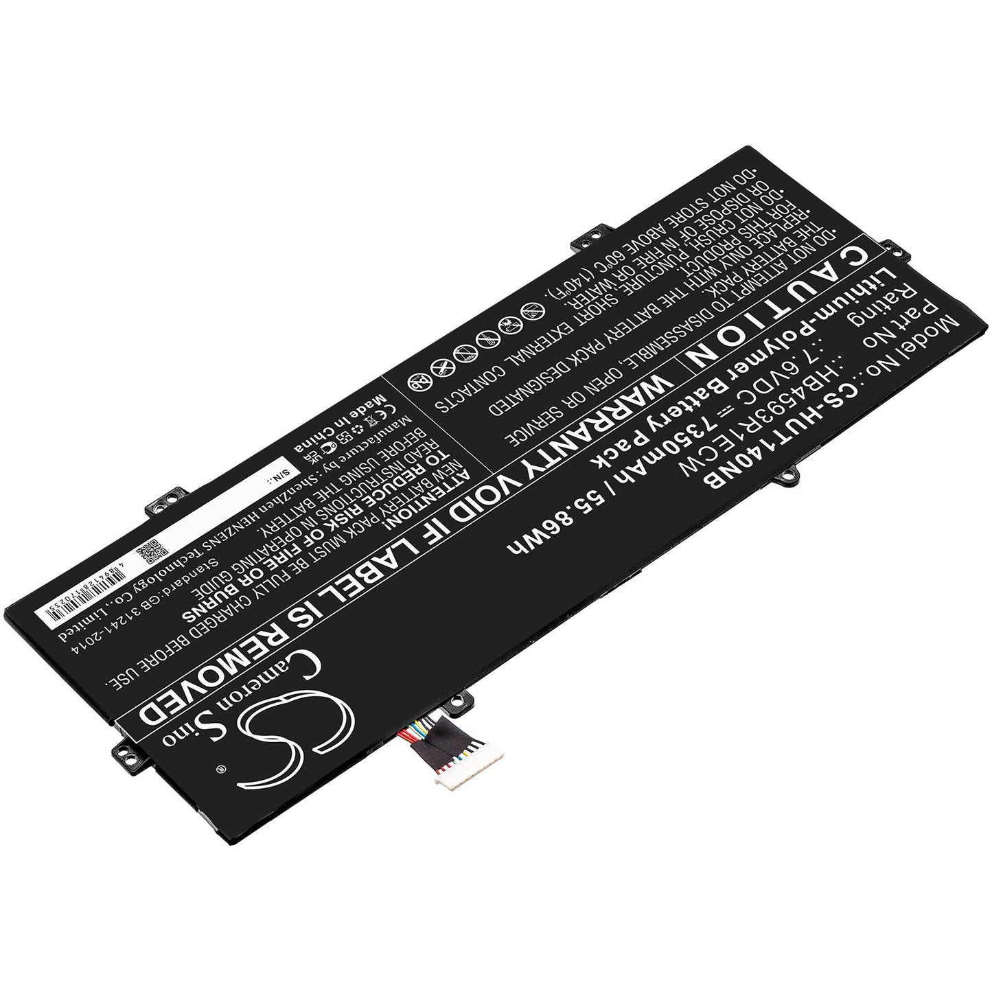 Replacement Battery for Huawei  book X Pro i5-8250U 256GB – Notebook, Laptop – 7350mAh / 55.86Wh / 7.6V