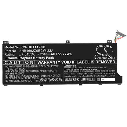 Replacement Battery for Huawei  MagicBook 14 2020 – Notebook, Laptop – 7300mAh / 55.77Wh / 7.64V