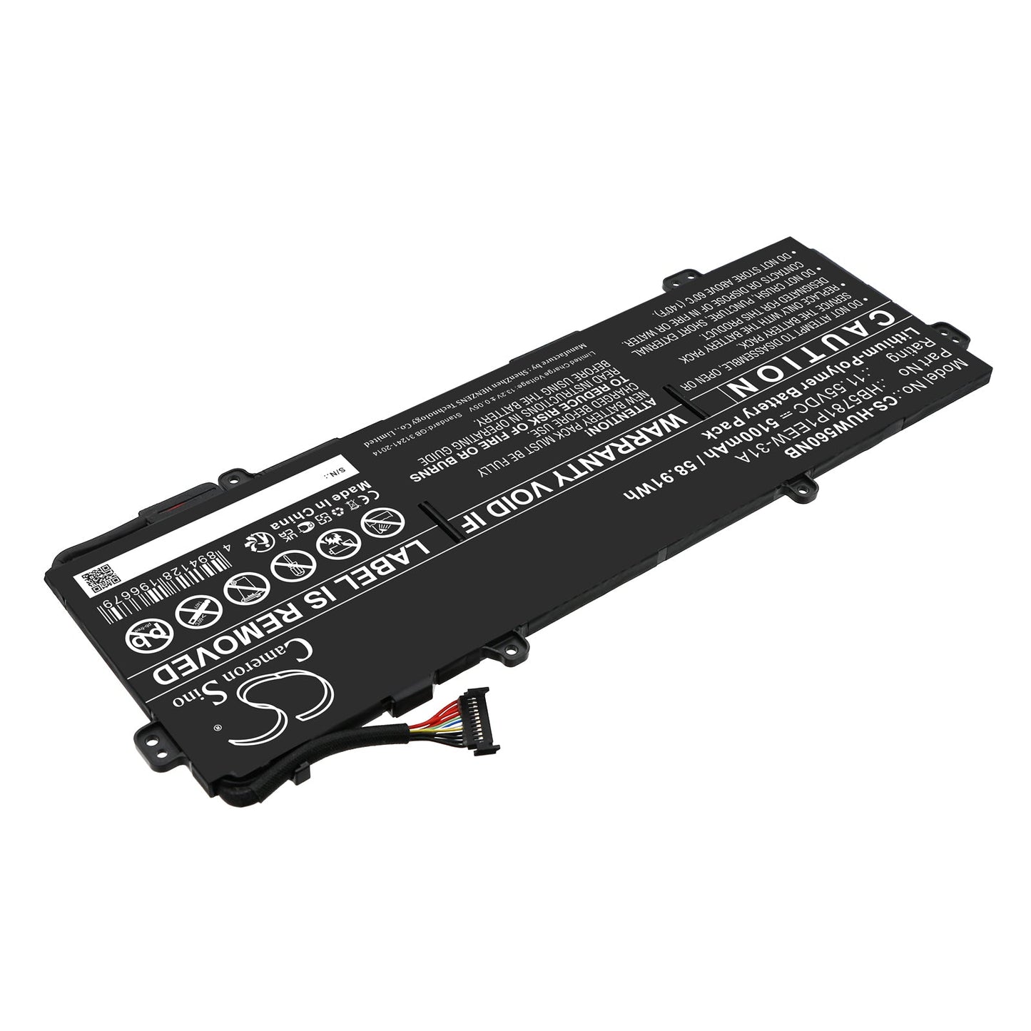 Replacement Battery for Huawei  EMD-W76 – Notebook, Laptop – 5100mAh / 58.91Wh / 11.55V