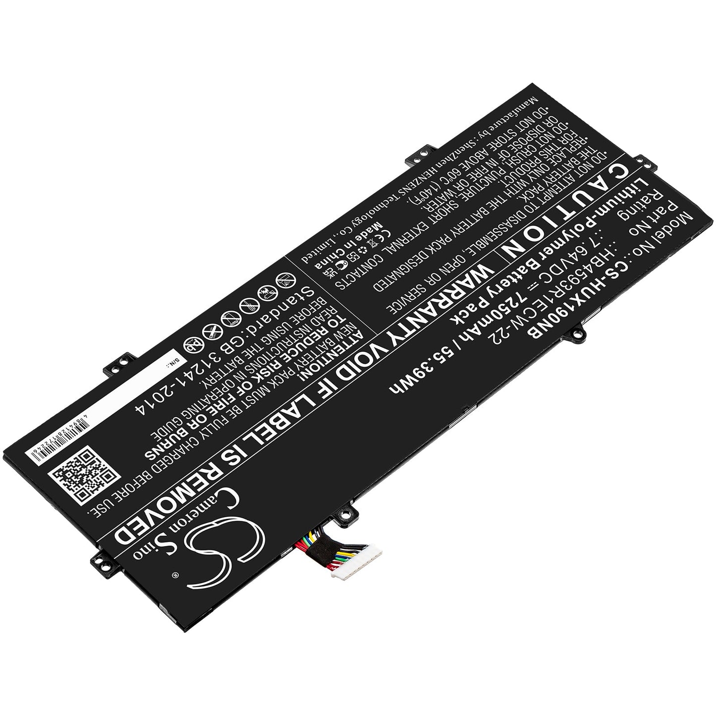 Replacement Battery for Huawei  MACH-W19L – Notebook, Laptop – 7250mAh / 55.39Wh / 7.64V