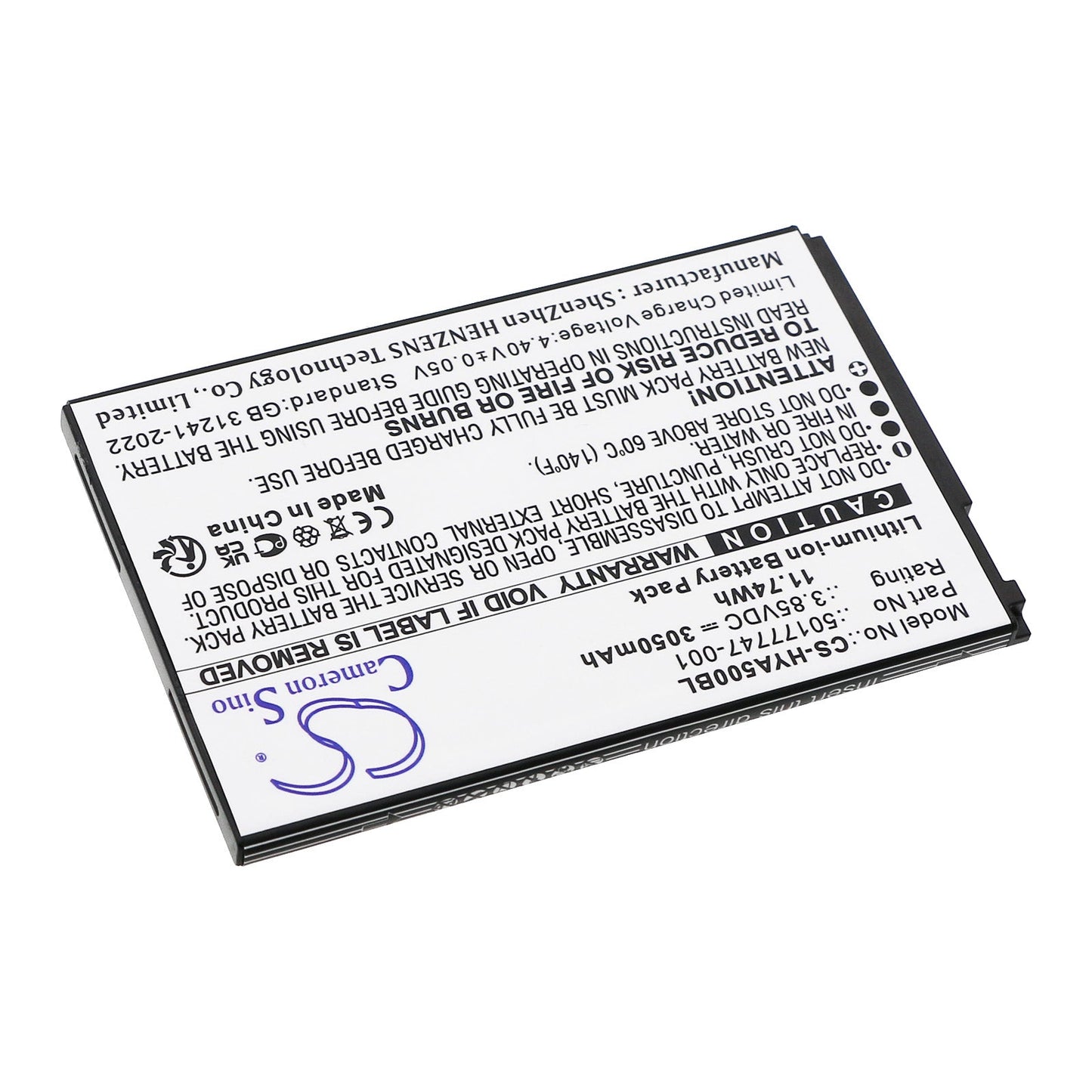 Replacement Battery for Honeywell  ScanPal EDA5S – Barcode Scanner – 3050mAh / 11.74Wh / 3.85V