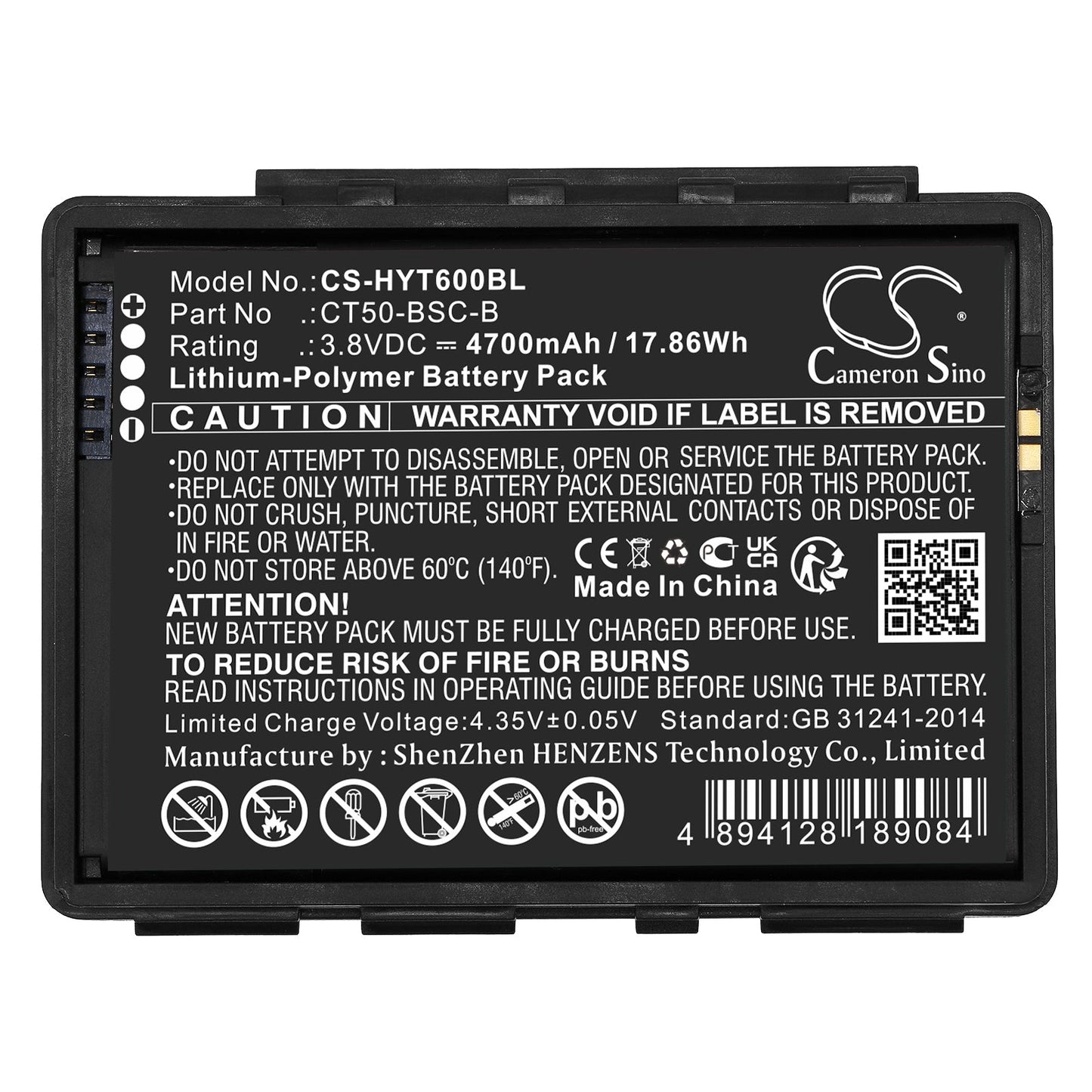 Replacement Battery for Honeywell  CT50 – Barcode Scanner – 4700mAh / 17.86Wh / 3.8V