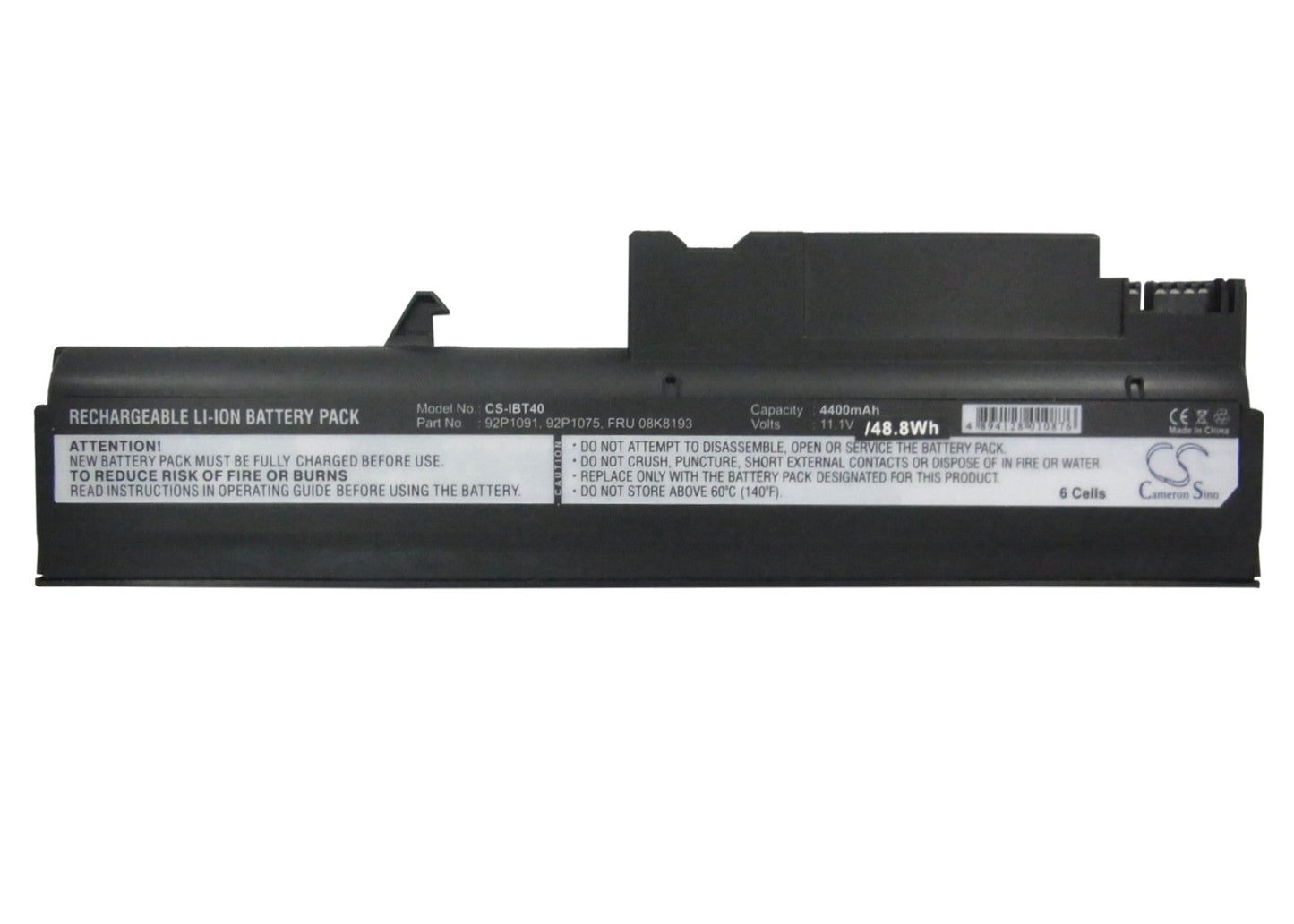 Replacement Battery for IBM  ThinkPad R50 – Notebook, Laptop – 4400mAh / 10.8V