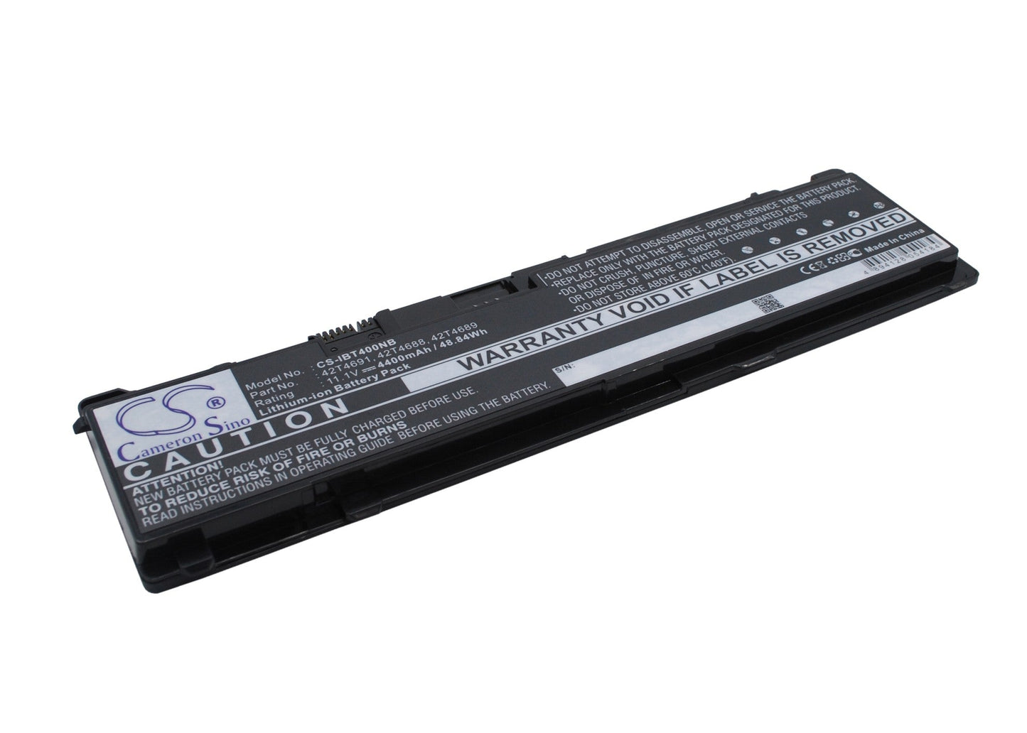 Replacement Battery for Lenovo  ThinkPad T400s – Notebook, Laptop – 4400mAh / 48.84Wh / 11.1V