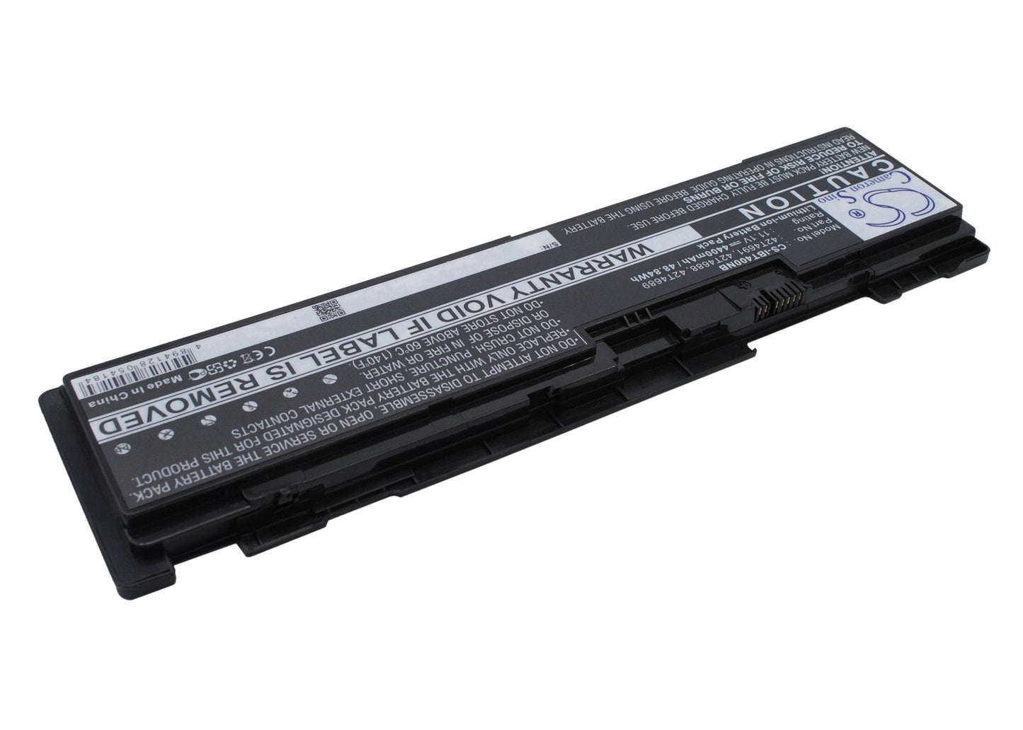 Replacement Battery for Lenovo  ThinkPad T400s – Notebook, Laptop – 4400mAh / 48.84Wh / 11.1V