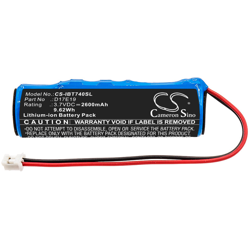 Replacement Battery for iHome  iBT74 – 2600mAh / 9.62Wh