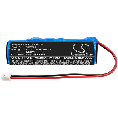Replacement Battery for iHome  iBT74 – 2600mAh / 9.62Wh