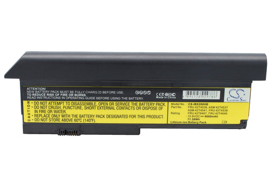 Replacement Battery for Lenovo  ThinkPad Elite X200 – Notebook, Laptop – 6600mAh / 10.8V