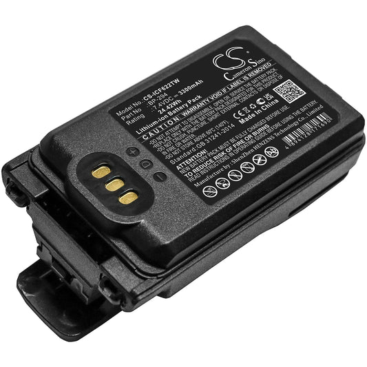 Replacement Battery for Icom  IC-F52D – Two-Way Radio – 3300mAh / 24.42Wh / 7.4V