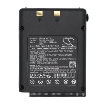 Replacement Battery for Icom  IC-A22 – Two-Way Radio – 1000mAh / 12.00Wh / 12.0V