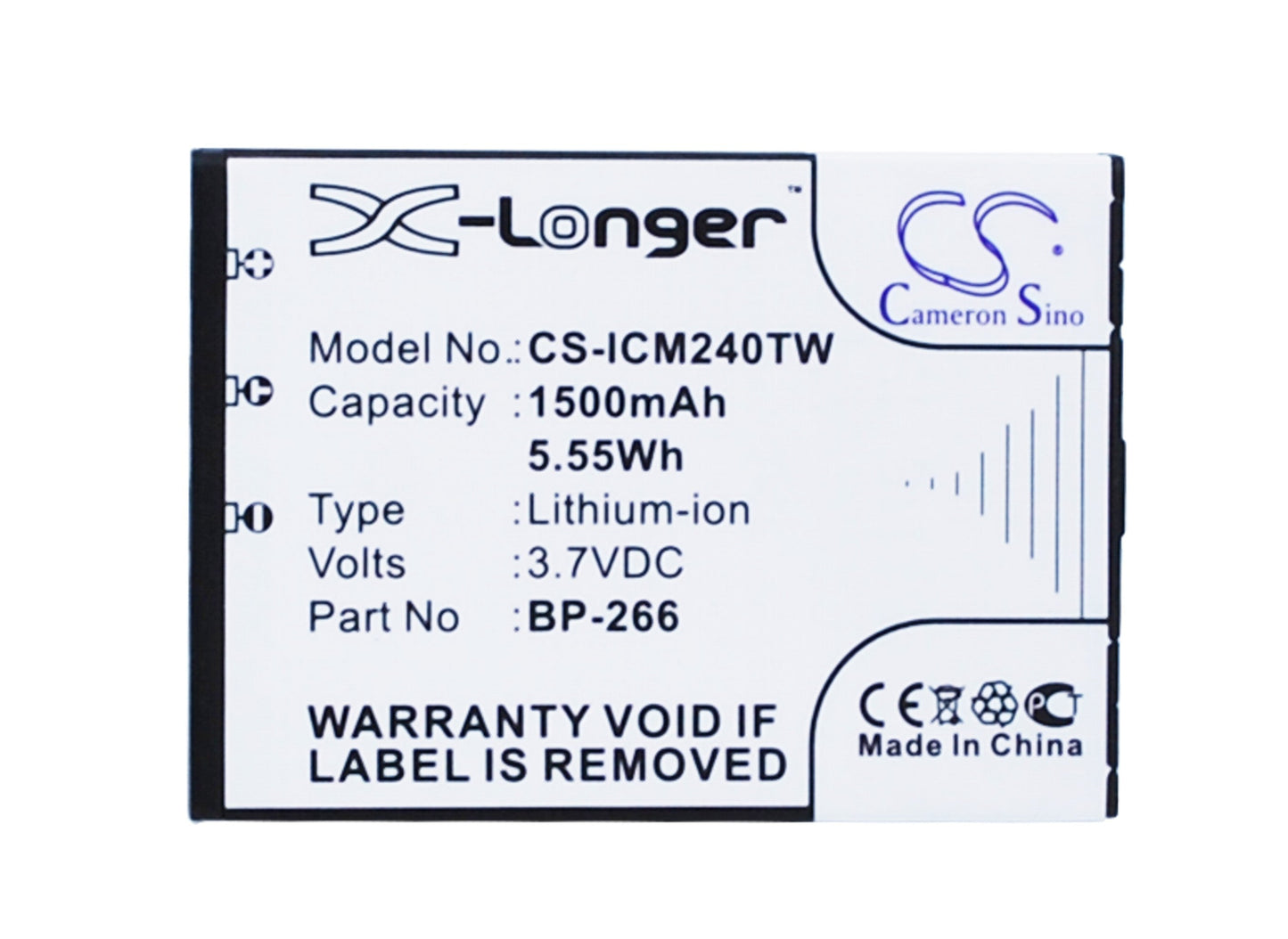Replacement Battery for Icom  IC-M23 – Two-Way Radio – 1500mAh / 5.55Wh / 3.7V
