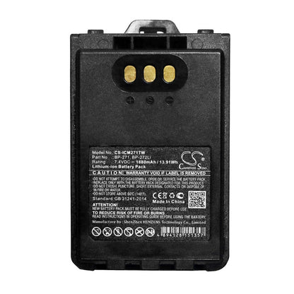 Replacement Battery for Icom  IC-31A – Two-Way Radio – 1880mAh / 13.91Wh / 7.4V