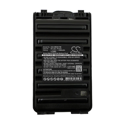 Replacement Battery for ICOM  IC-F3001 – Two-Way Radio – 1300mAh / 9.36Wh / 7.2V