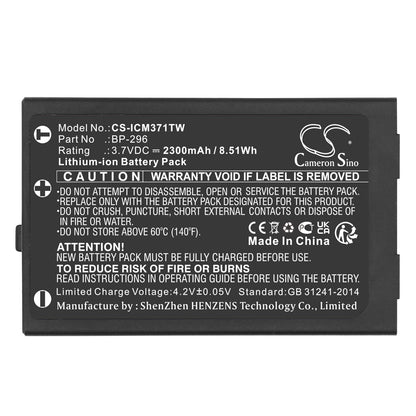 Replacement Battery for Icom  IC-M37 – Two-Way Radio – 2300mAh / 8.51Wh / 3.7V