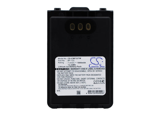 Replacement Battery for ICOM  ID-31A – Two-Way Radio – 1800mAh / 13.32Wh / 7.4V