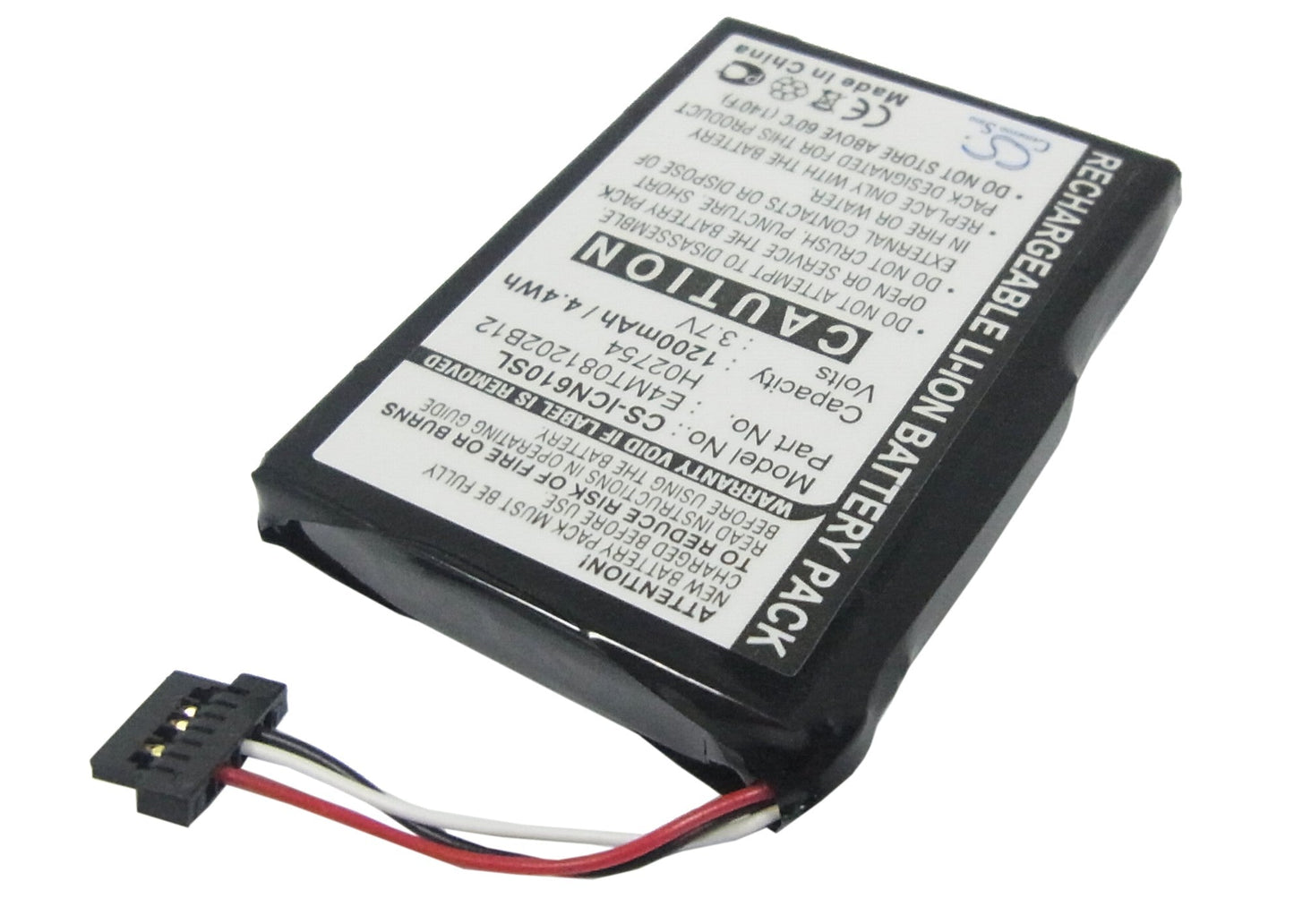 Replacement Battery for Navman  N60i Navpix – GPS, Navigator – 1200mAh / 4.44Wh / 3.7V