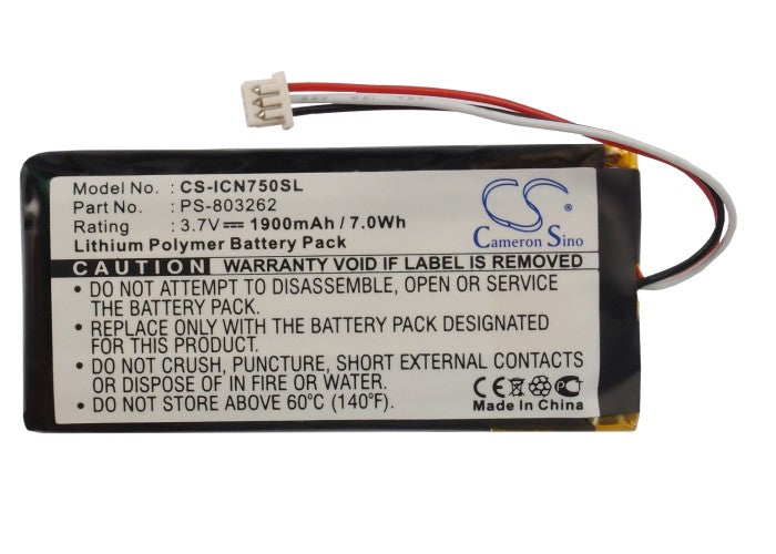 Replacement Battery for Navman  iCN720 – GPS, Navigator – 1900mAh / 3.7V
