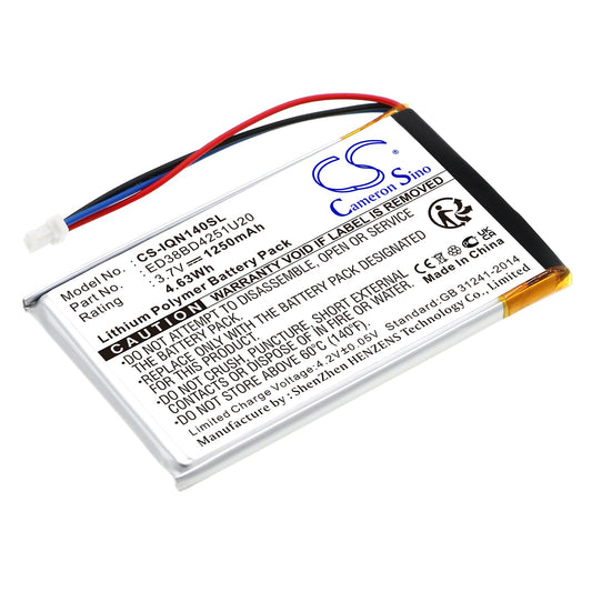Replacement Battery for Garmin  Nuvi 1400 – GPS, Navigator – 1250mAh / 4.63Wh / 3.7V