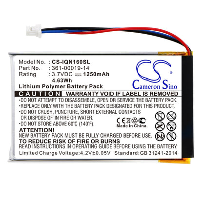 Replacement Battery for Garmin  Nuvi 1690 – GPS, Navigator – 1250mAh / 4.63Wh / 3.7V