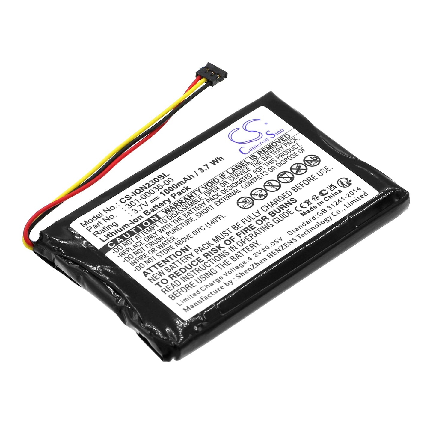 Replacement Battery for Garmin  Edge Touring Plus – GPS, Navigator – 1000mAh / 3.70Wh / 3.7V
