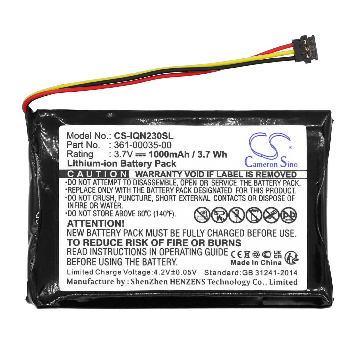 Replacement Battery for Garmin  Edge Touring Plus – GPS, Navigator – 1000mAh / 3.70Wh / 3.7V