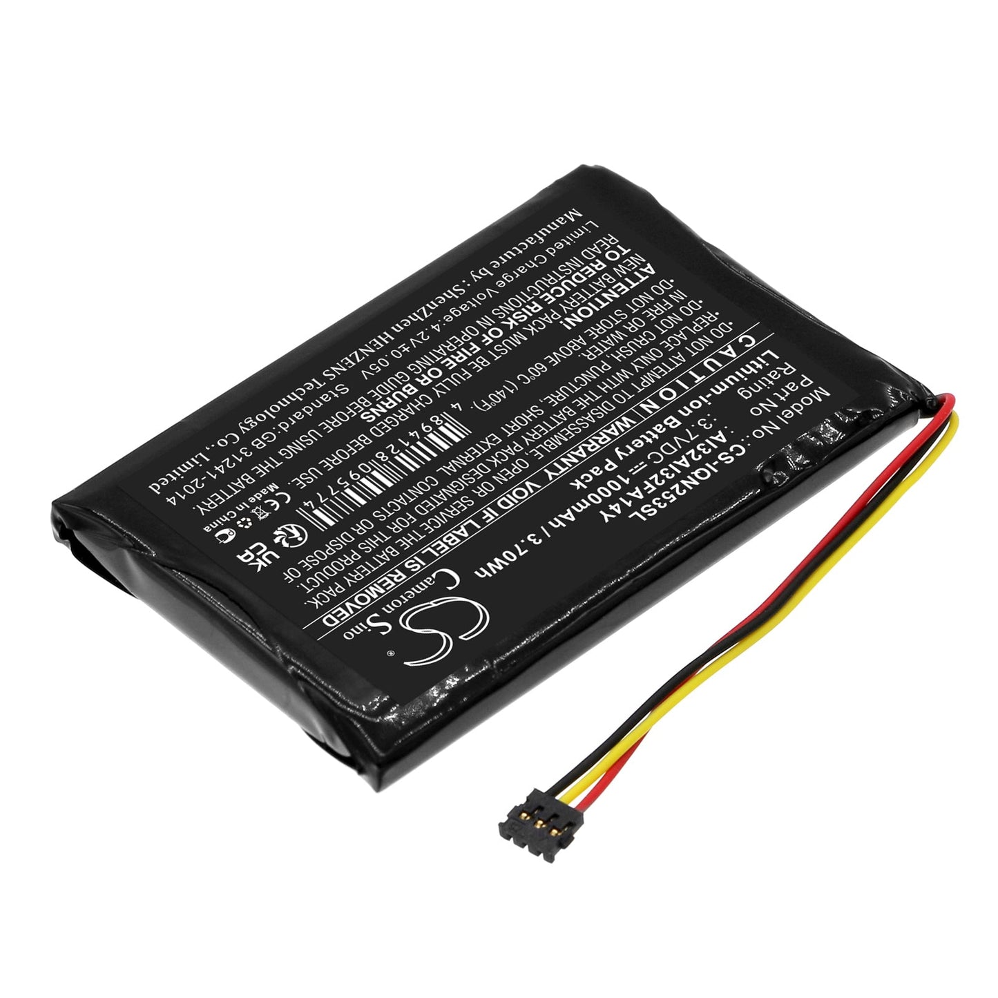 Replacement Battery for Garmin  010-01187-01 – GPS, Navigator – 1000mAh / 3.70Wh / 3.7V