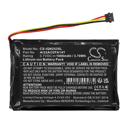 Replacement Battery for Garmin  010-01187-01 – GPS, Navigator – 1000mAh / 3.70Wh / 3.7V