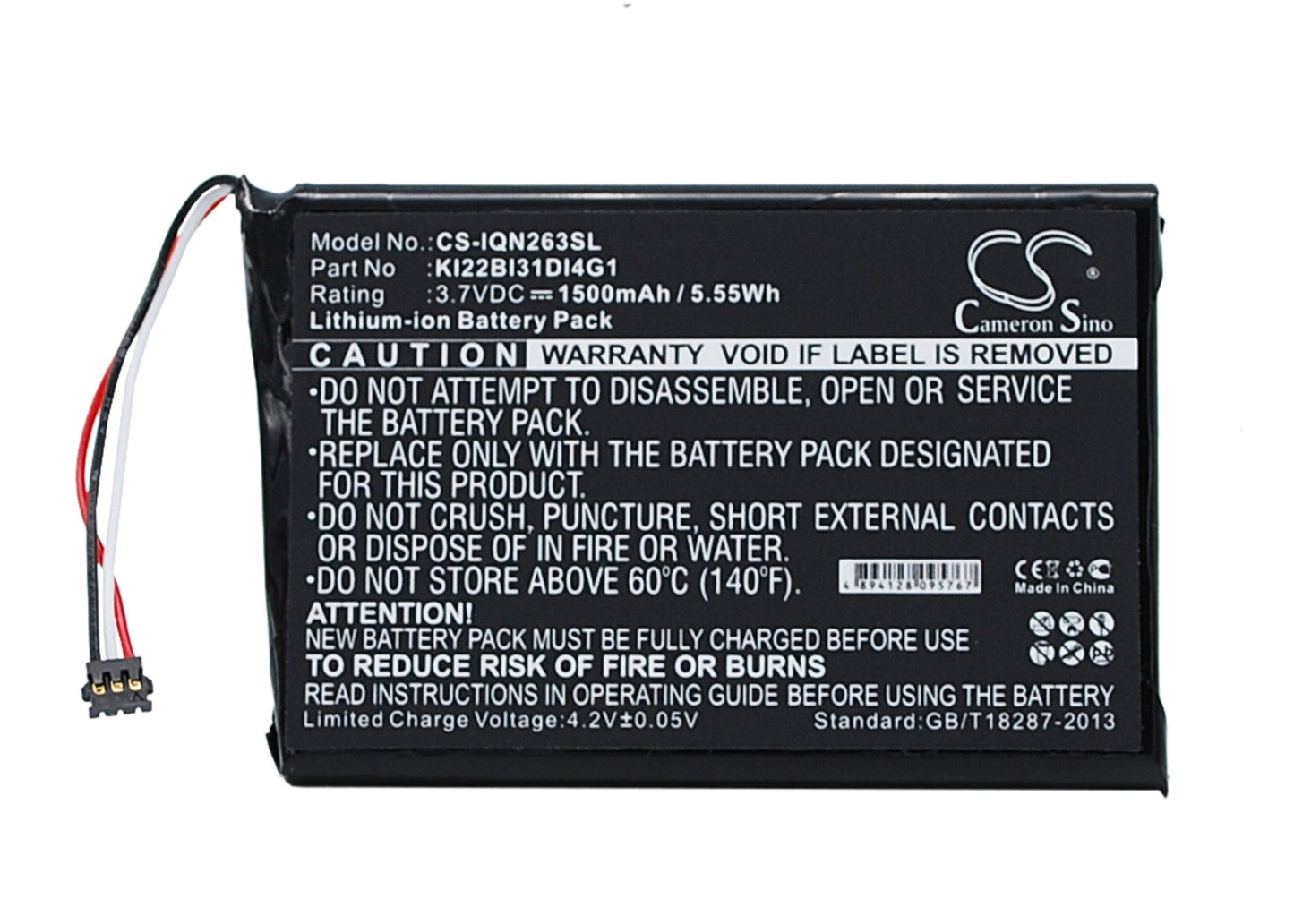 Replacement Battery for Garmin  010-01188-02 – GPS, Navigator – 1500mAh / 5.55Wh / 3.7V
