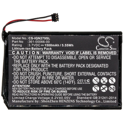 Replacement Battery for Garmin  2689LMT 6-inch – GPS, Navigator – 1500mAh / 5.55Wh / 3.7V