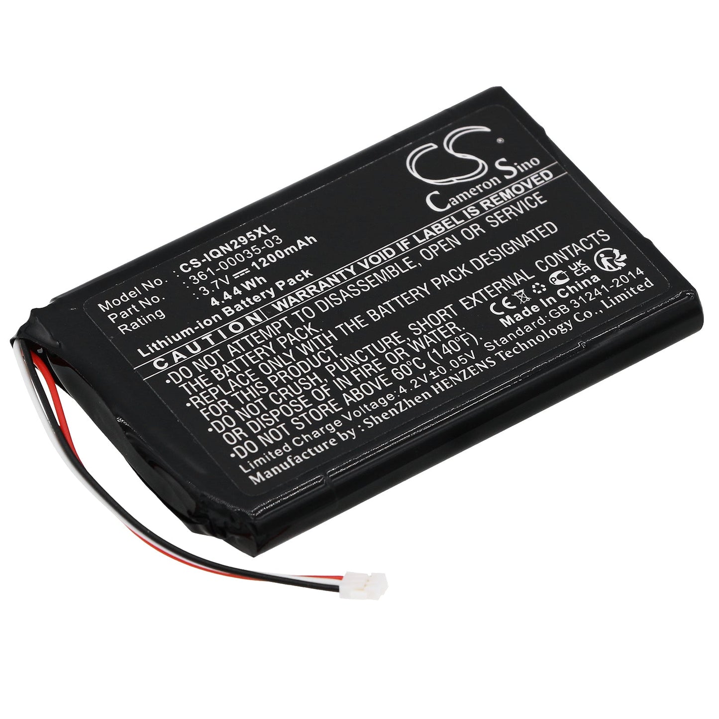 Replacement Battery for Garmin  010-01316-00 – GPS, Navigator – 1200mAh / 4.44Wh / 3.7V
