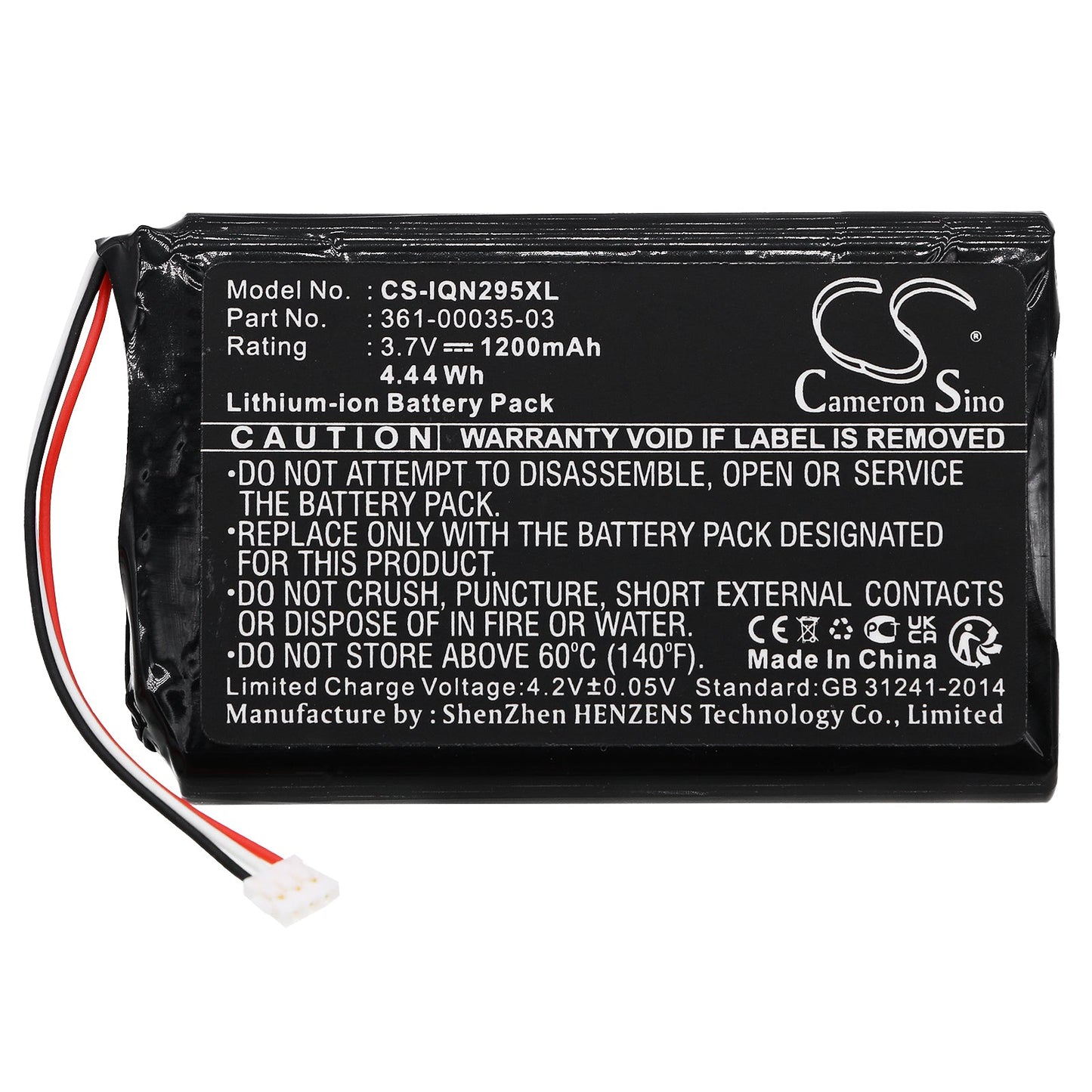 Replacement Battery for Garmin  010-01316-00 – GPS, Navigator – 1200mAh / 4.44Wh / 3.7V